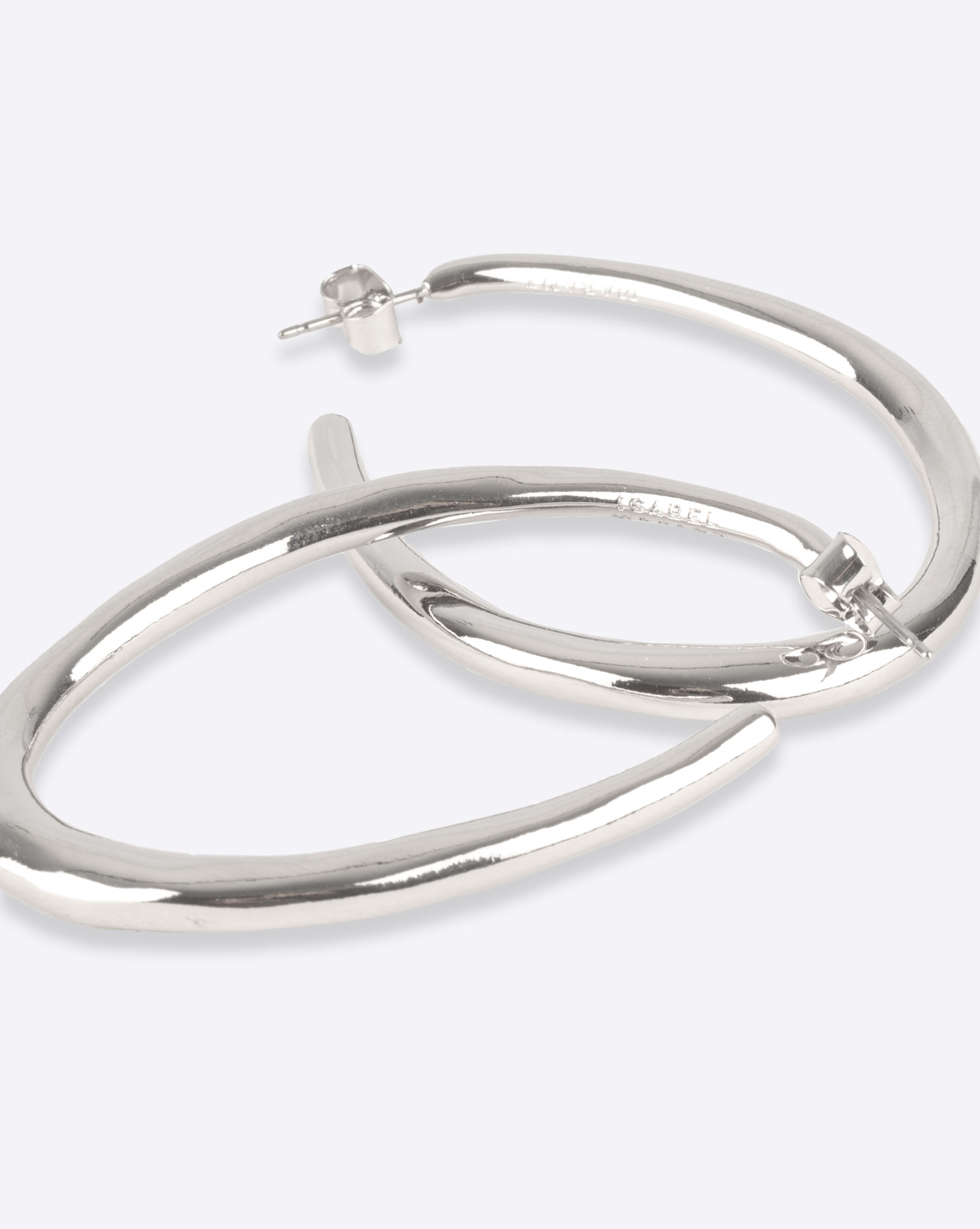 Boucles d'oreilles créoles Pleasant Isabel Marant en métal argenté. 