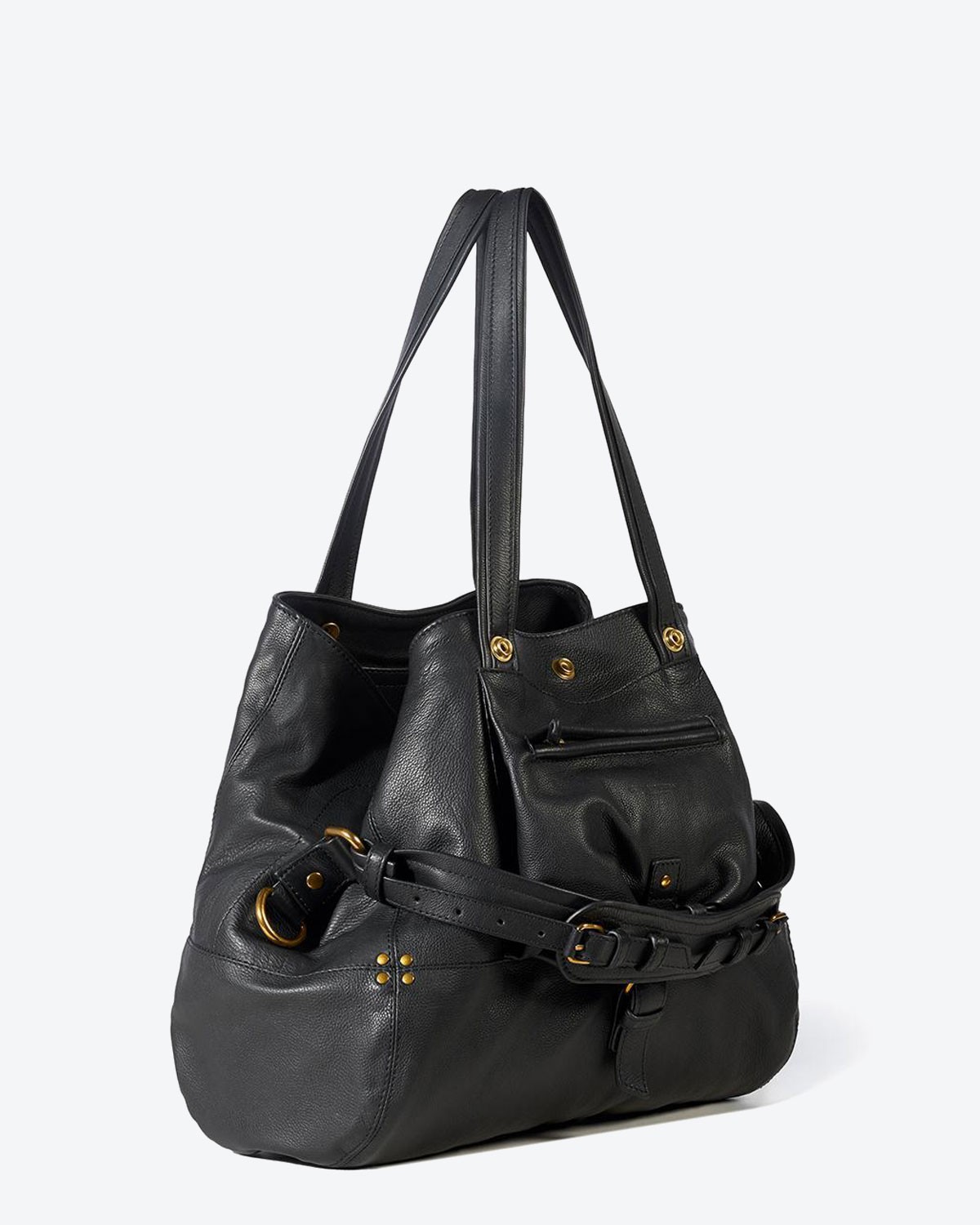 Jérôme Dreyfuss Pré-Collection Billy M - Calfskin Noir Brass 