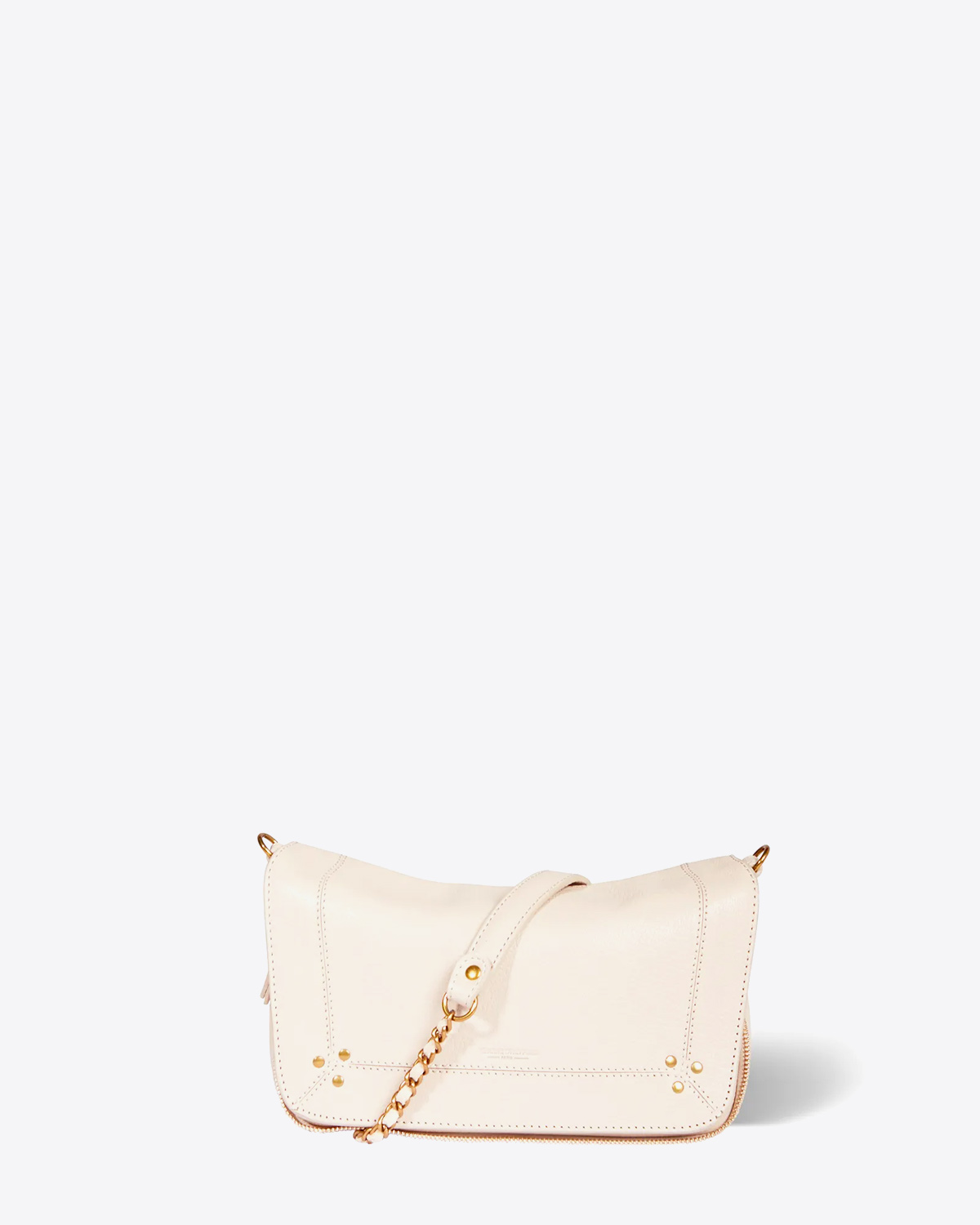 Jérôme Dreyfuss Sac Bobi S Chèvre Ecru Grainé. Face. 