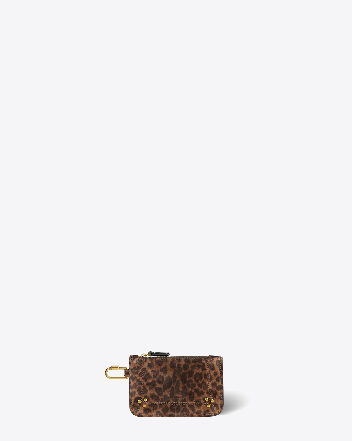 Jérôme Dreyfuss Pochette Popoche XS en cuir imprimé léopard. 