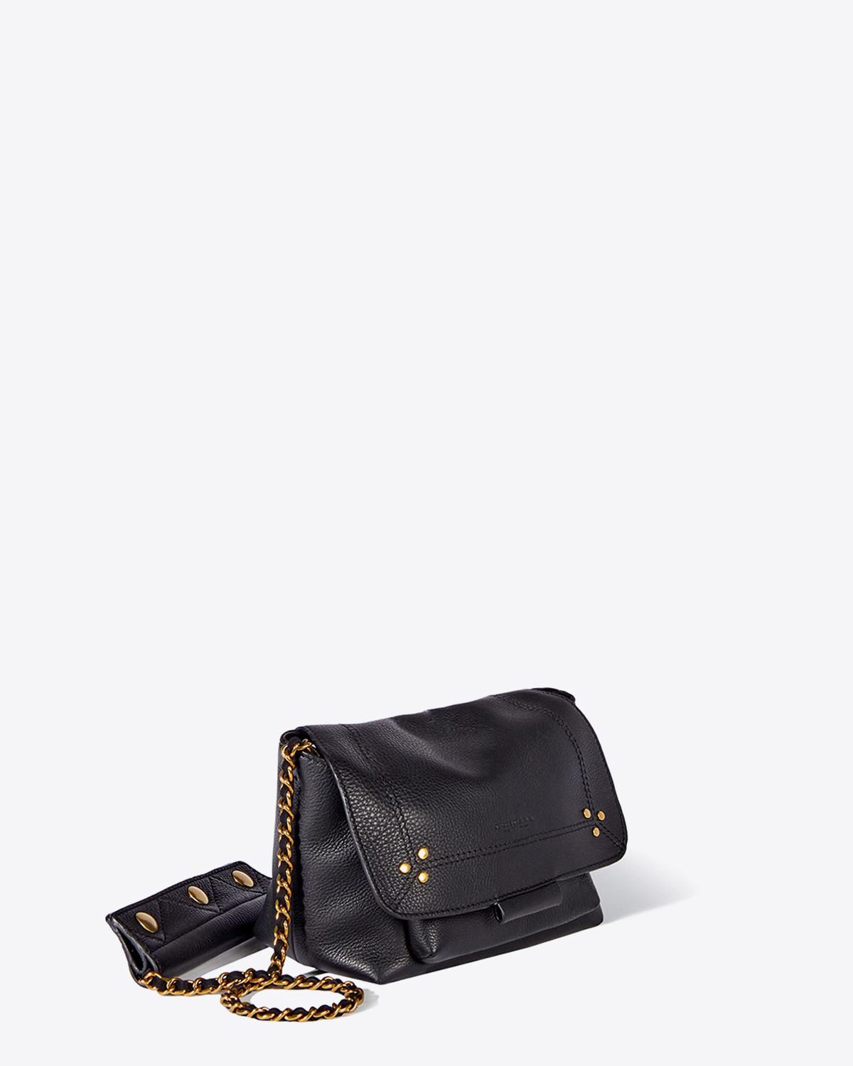 Image du produit Jérôme Dreyfuss Sac Lulu S – Cuir Veau Noir Brass - 3