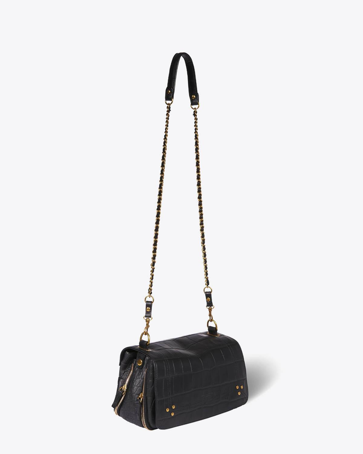 Jérôme Dreyfuss Collection Bobi Vachette Croco Noir  