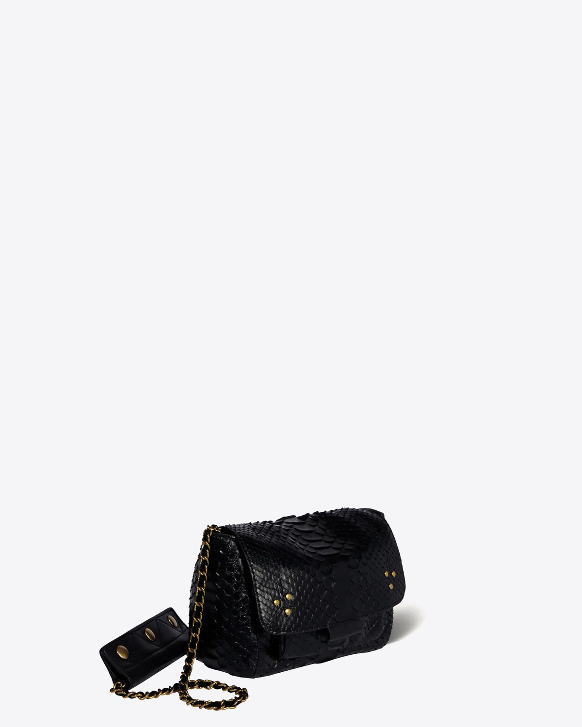 Sac Lulu S python noir Jérôme Dreyfuss. 